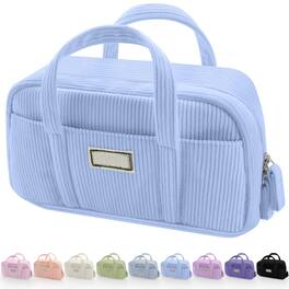 Paradigms Interiors - Large Pencil Case Pouch Extra Big Bag With s Pen Wide Opening Soft Corduroy Organizer Zipper Cute Aesthetic School Su - Sky Blue