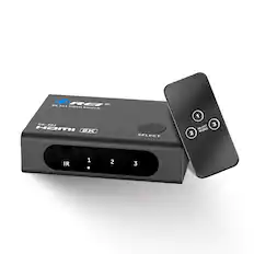 BK 3x1 HDMI Switch BK-301 HDMI 8K SELECT 1 3 SELECT MODES 2 IR 1 2 3