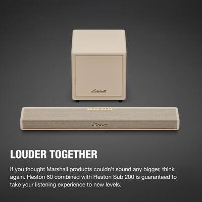 Marshall Heston Sub 200 Subwoofer with Deep Bass and Bluetooth LE Marshall Heston Sub 200 Subwoofer with Deep Bass and Bluetooth LE