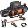 VEVOR - Electric Winch, 10000 lbs Load Capacity, 12V DC Truck Winch with Φ7/20 in x 90 ft Synthetic Rope - Black