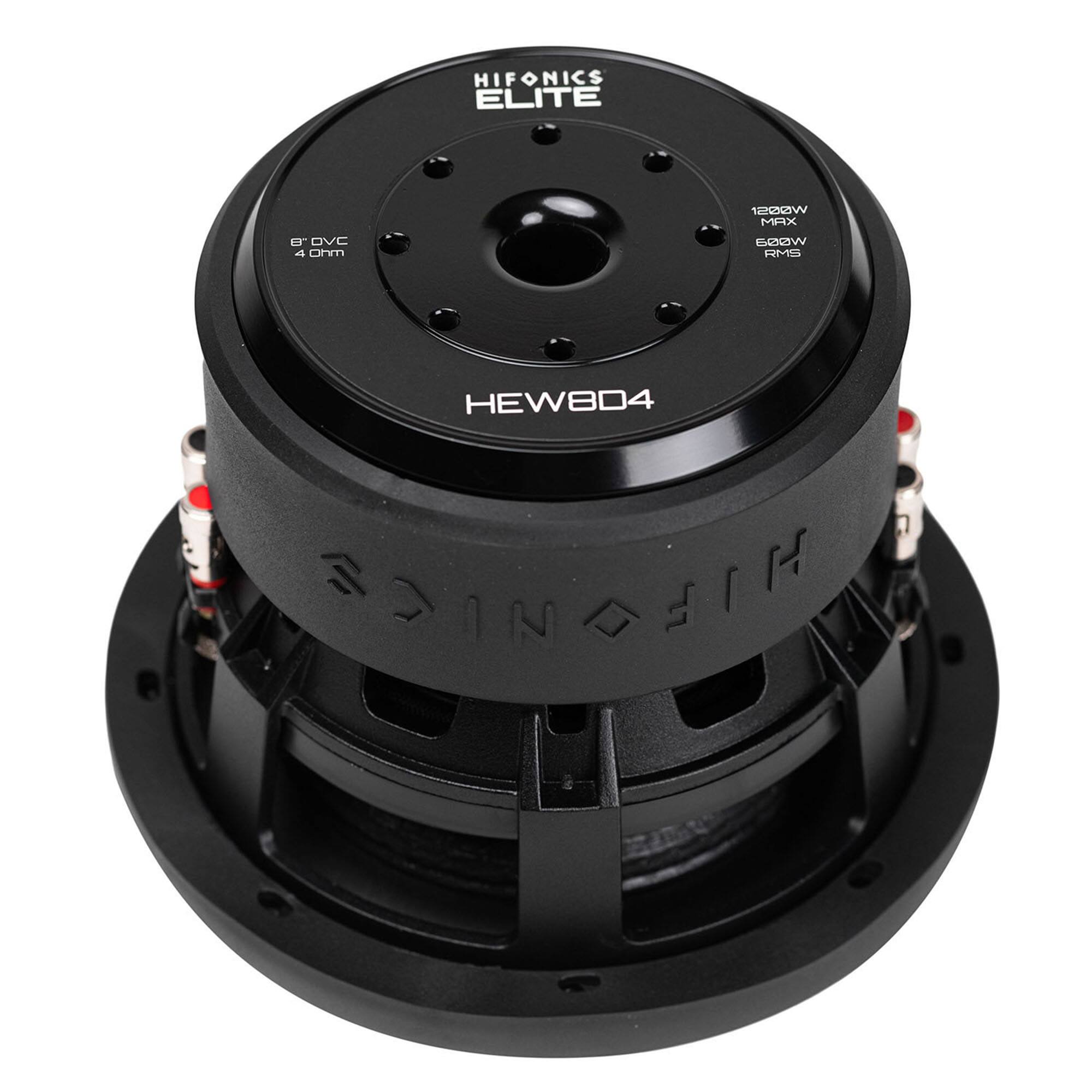 HIFONICS ELITE  
HEW8D4  

1200W MAX  
600W RMS  

8Ω DVC  
4Ω DVC  

HIFONICS