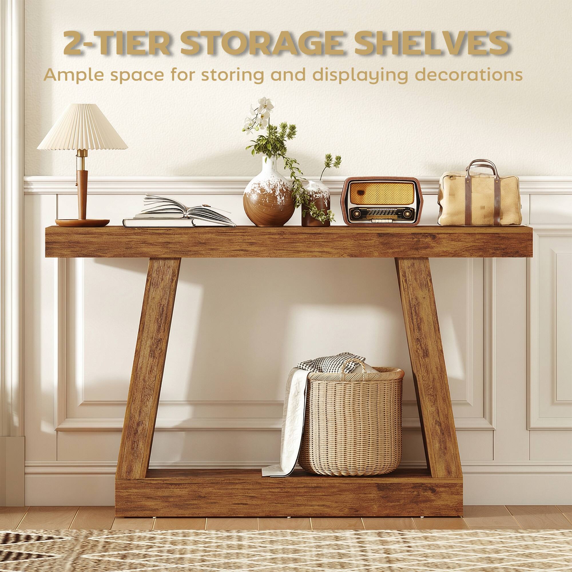 2-TIER STORAGE SHELVES  
Ample space for storing and displaying decorations