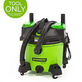 Greenworks - 60V 9-Gallon AC/DC Wet/Dry Vacuum (Tool Only, Battery and Charger Not Included)