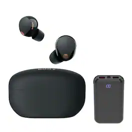 Sony - WF-1000XM5 Truly Wireless Noise Canceling Earbuds (Black) Bundle - Silver