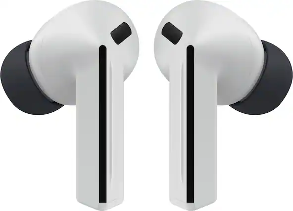 Front. Samsung - Galaxy Buds3 FE Wireless Earbud Headphones - Gray.