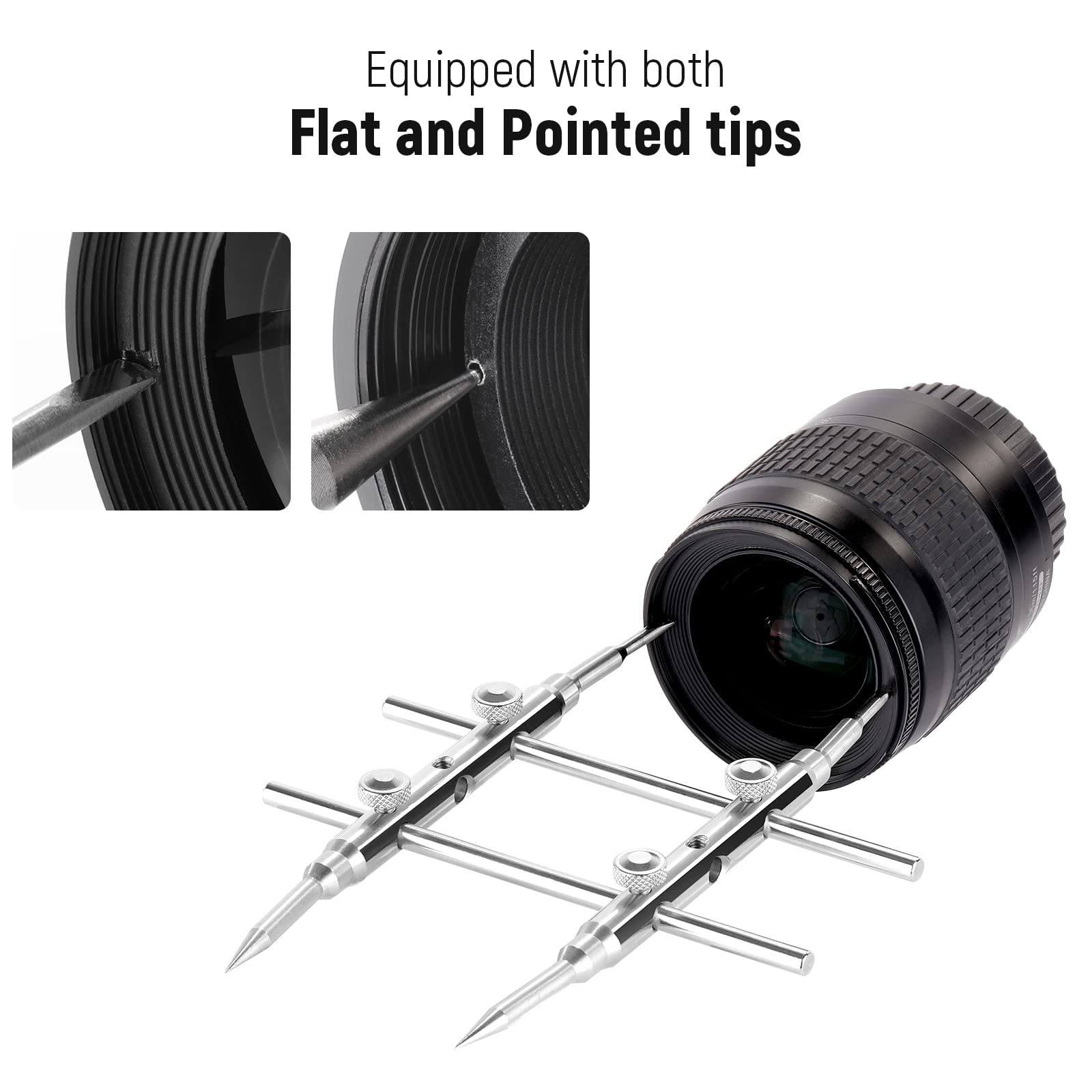 Equipped with both Flat and Pointed tips