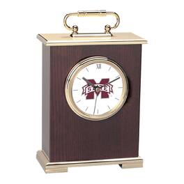 Jardine - Mississippi State Bulldogs Logo Carriage Clock - Gold