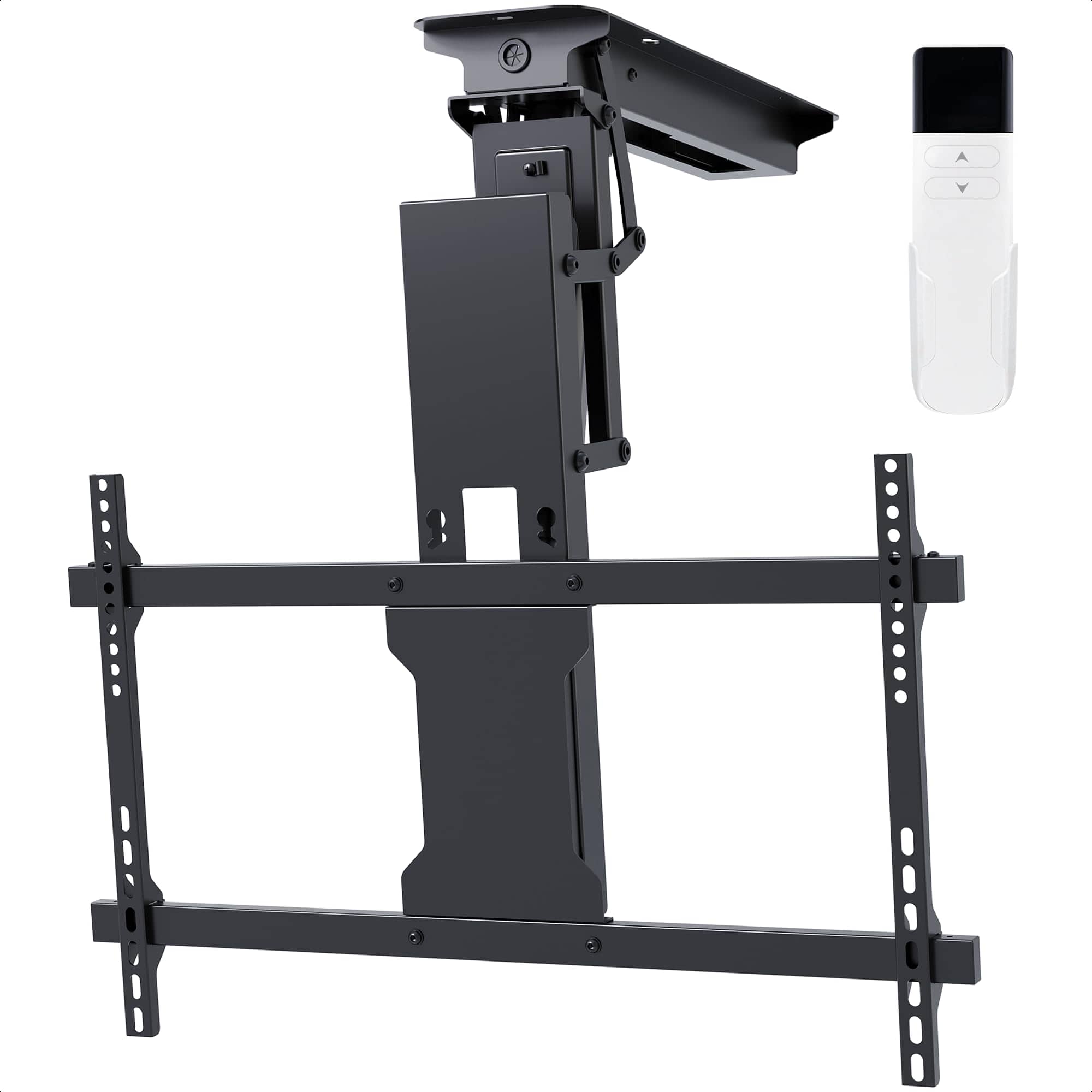 Earthley Blooms - Ceiling Tv Mount Electric Motorized Flip down Bracket With Remote Control 32 Flat Curved Screens Max Vesa - Black