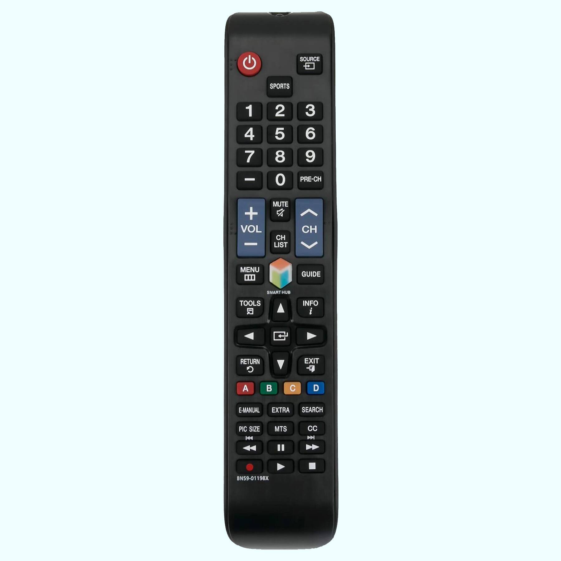ALLIMITY - BN59-01198X Replaced Remote for Samsung TV UN32J5500AF UN40J5500AF UN40JU6500 UN50JU650DF UN55J6300AF UN60JU6500F - Black