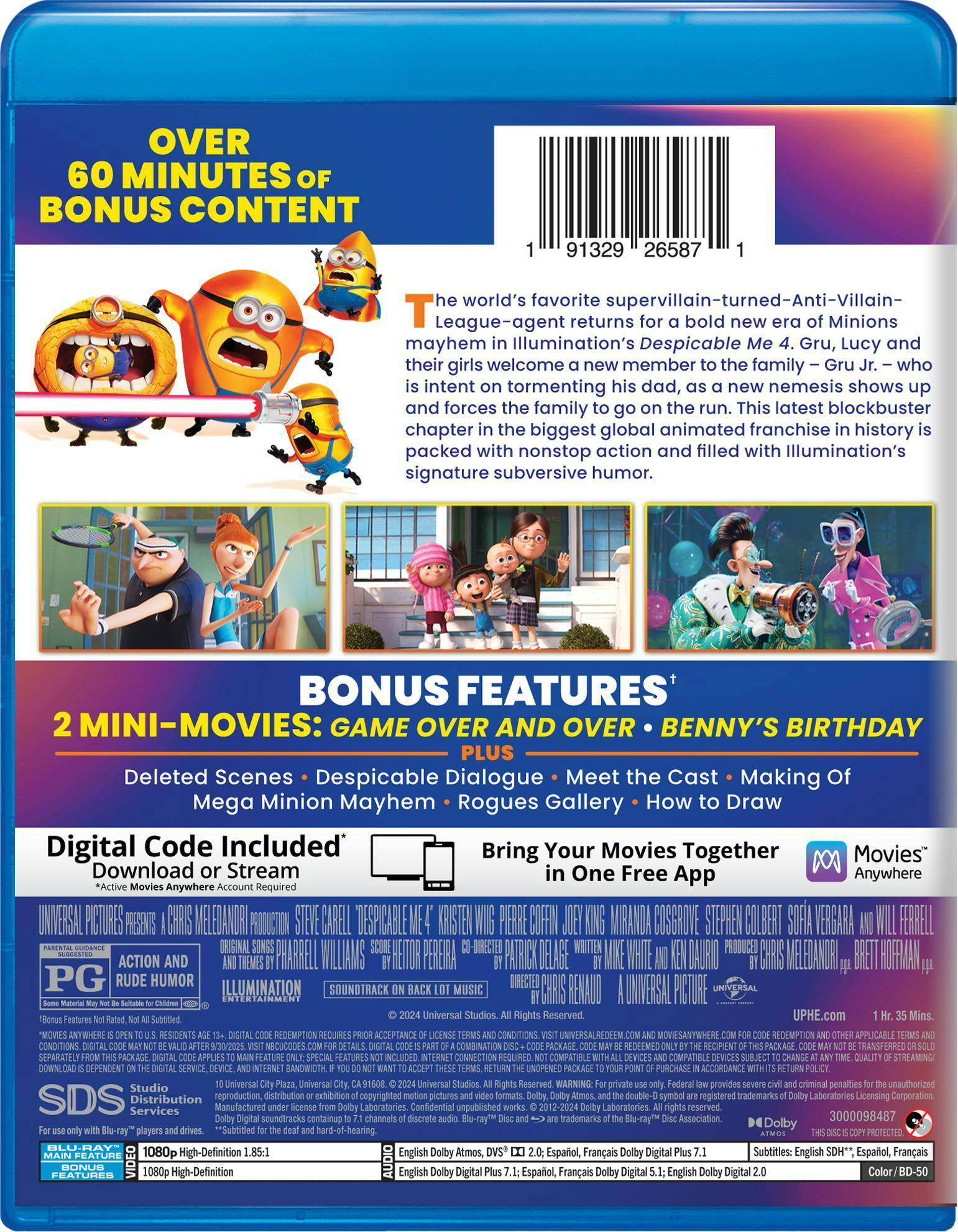Back. Despicable Me 4 - Collector's Edition Blu-ray + Digital [Blu-ray].