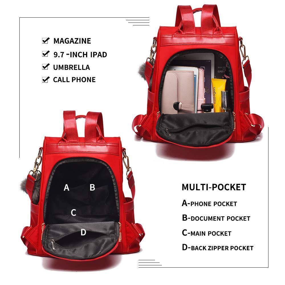 Alt View 1. Cozy Serene - Women Backpack Purse Nylon Anti-theft Fashion Casual Lightweight Travel Shoulder Bag - 1-3 Khaki-Medium.