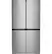 Front. Café - 22.9 Cu. Ft. 4-Door French Door Counter-Depth Smart Refrigerator with Dual-Dispense AutoFill Pitcher - Platinum Glass.