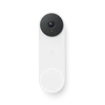 Front. Google - Nest Doorbell (wired, 3rd gen) - Latest Model - 2K Video and Gemini - Snow.
