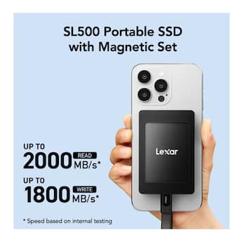 Lexar SL500 Portable SSD with Magnetic Set (2TB) Black - Best Buy Lexar SL500 Portable SSD with Magnetic Set (2TB) Black - Best Buy