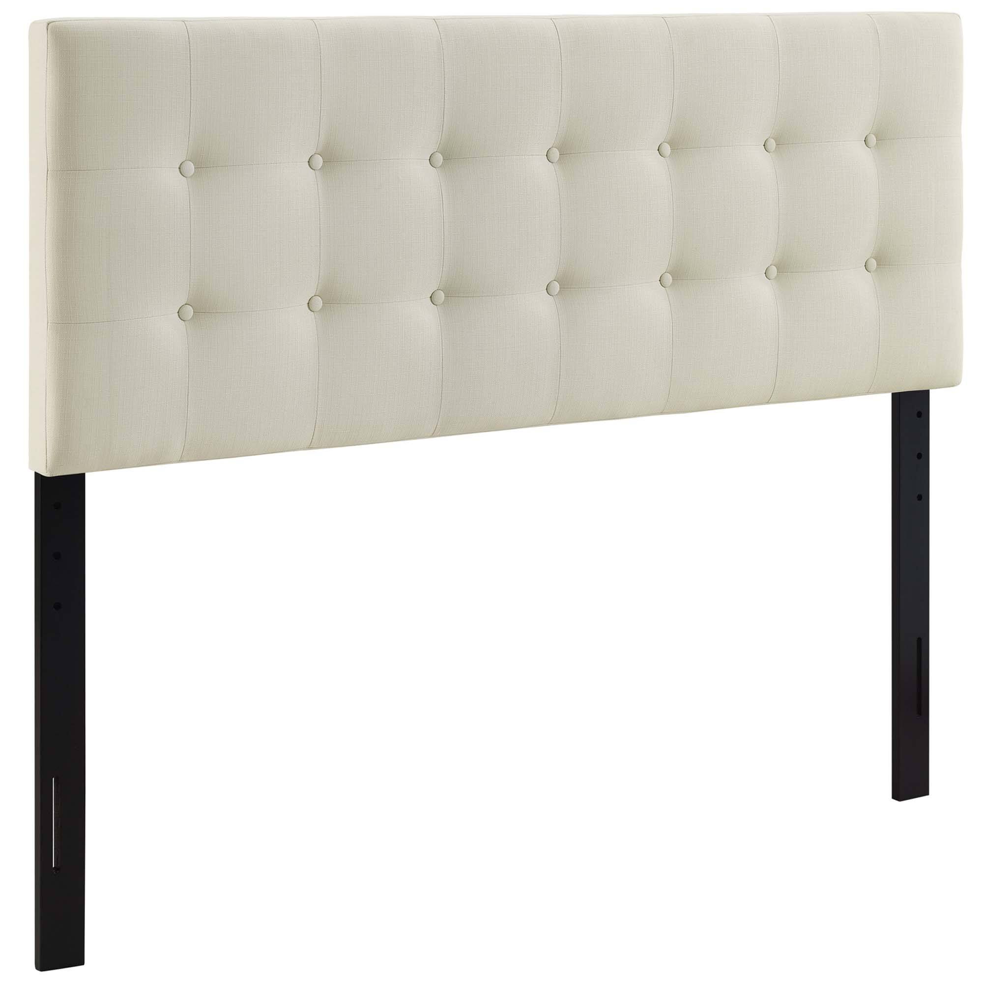 Emily Upholstered Fabric King Headboard by Modway - White price history on PriceWatchPro