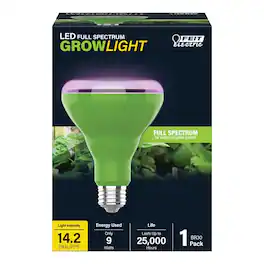 FEIT ELECTRIC - BR30 E26 (Medium) LED Grow Light Sunlight 60 Watt Equivalence 1 pk