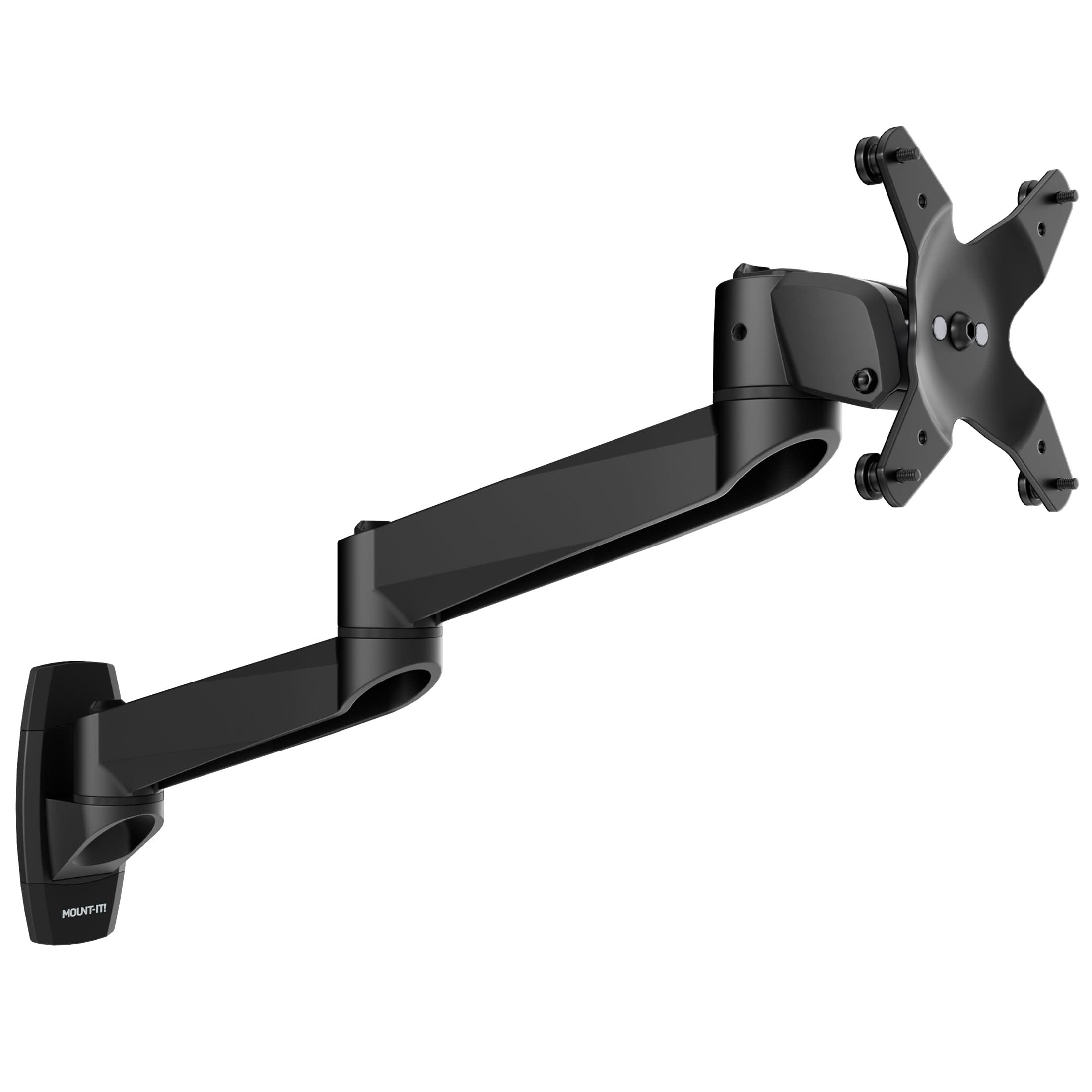 Alt View 5. Mount-It! - CLiX Series Multi-Jointed Monitor Wall Mount for 13"-34" Screens, Swivel & Tilt, Black - Black.