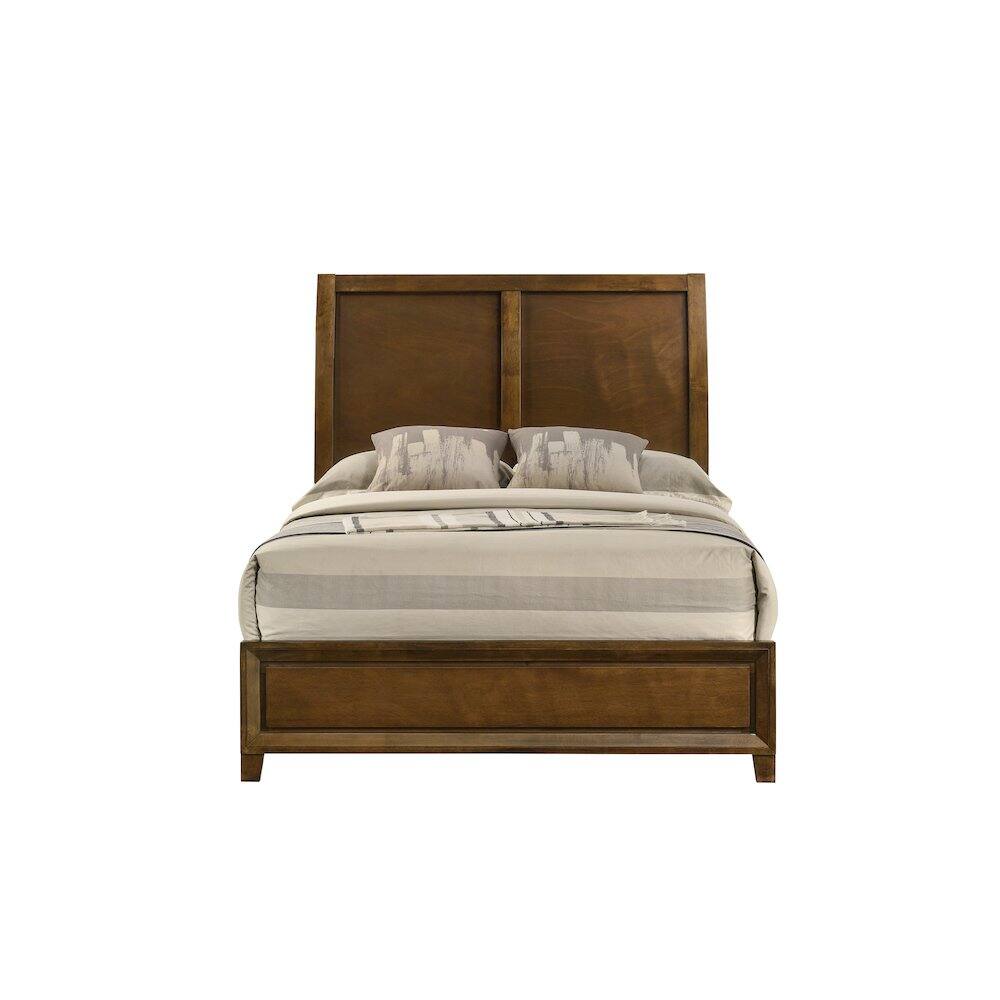 Left. New Classic Furniture - Ballard Wood Full Panel Bed in Walnut Brown - Walnut.