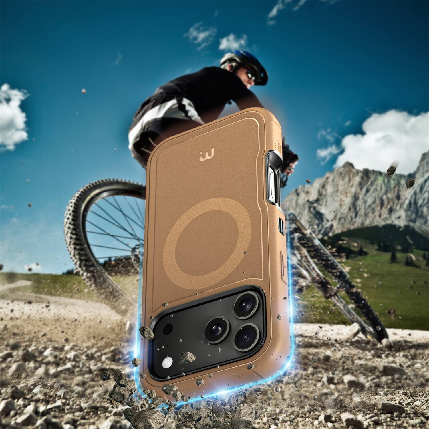 Alt View 3. Mybat Pro - MyBat Pro Maverick Series Rogue Edition MagSafe Case for Apple iPhone 17 Pro Max - Brown - Brown.