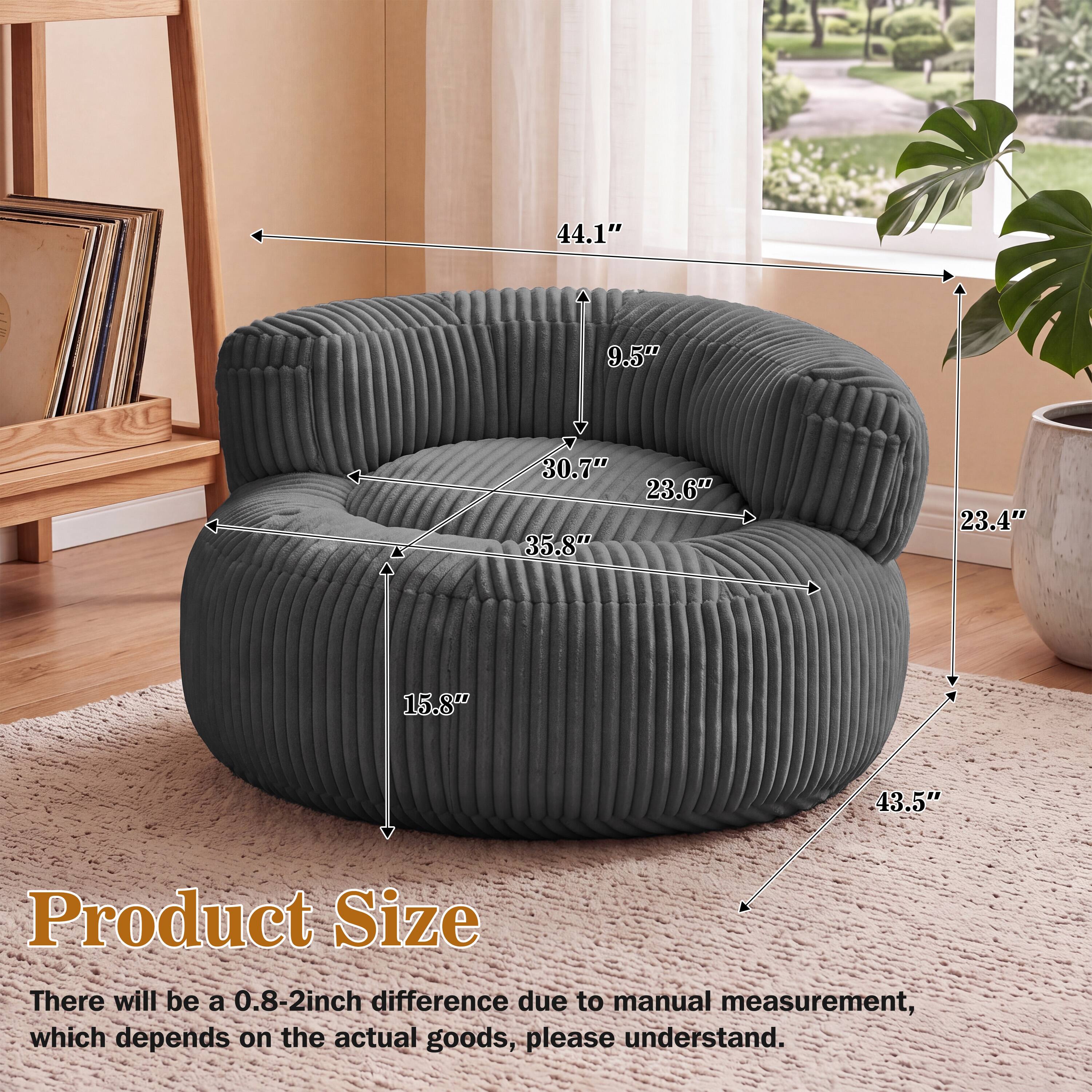 44.1"  
9.5"  
30.7" 23.6" 35.8"  
23.4"  
15.8"  
43.5"  

Product Size  
There will be a 0.8-2 inch difference due to manual measurement, which depends on the actual goods, please understand.