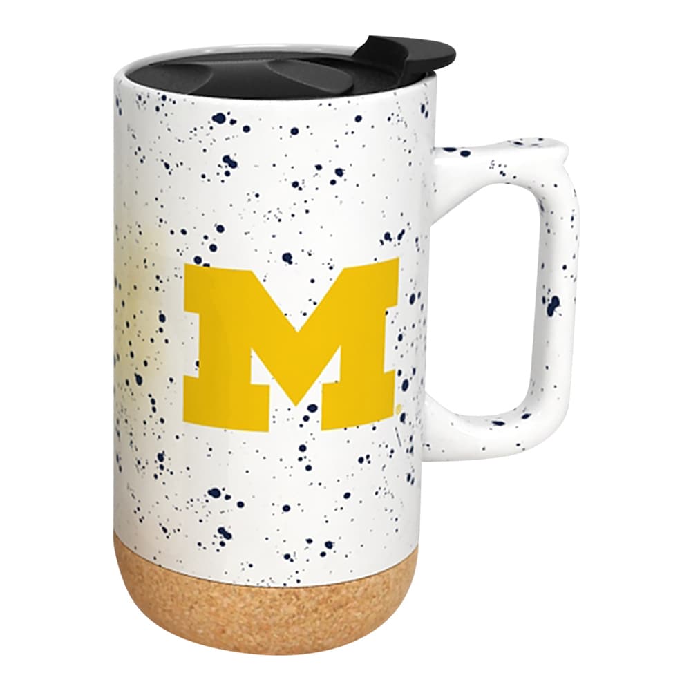 Indigo Falls - Michigan Wolverines 18oz. Speckle Cork Mug - Multicolor
