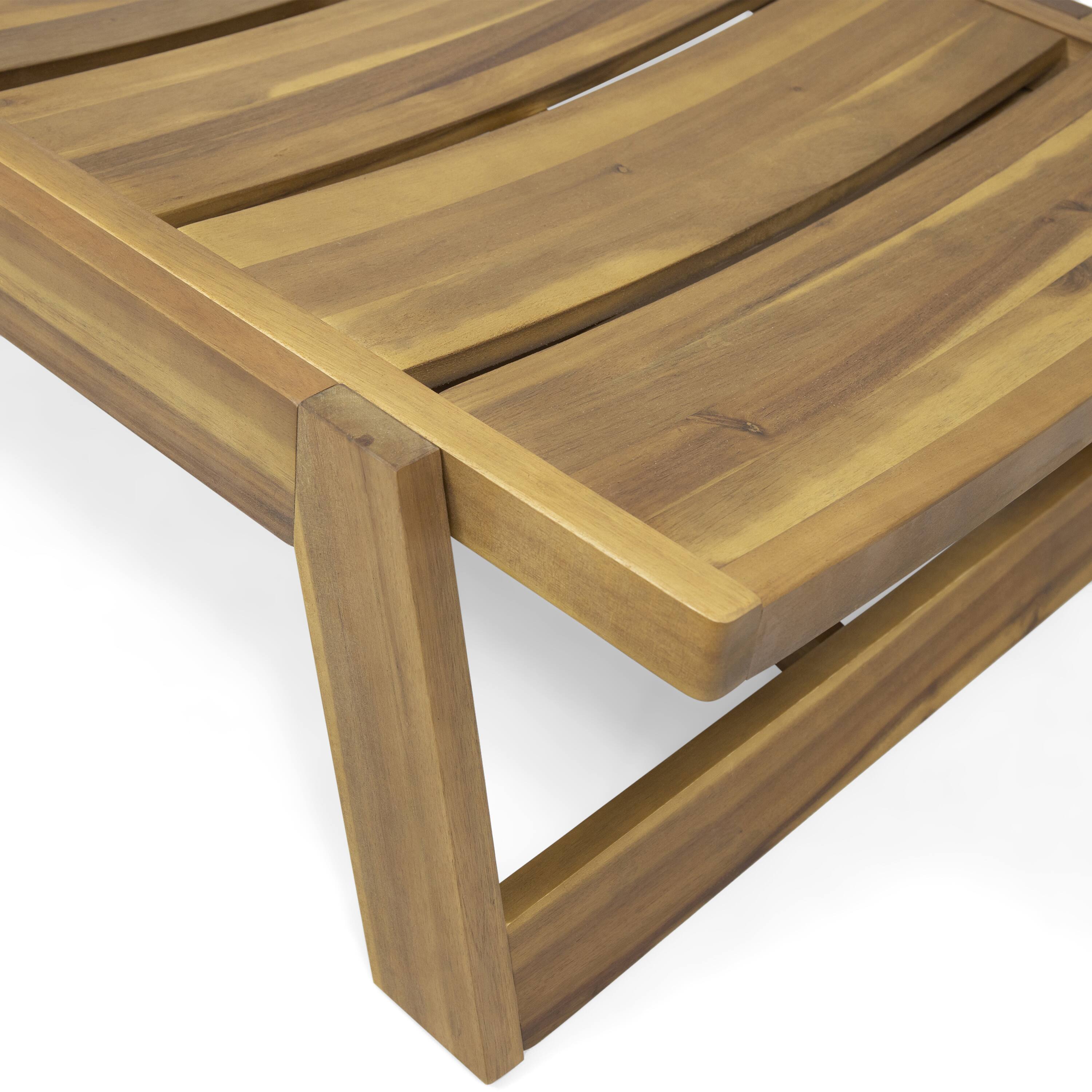 Alt View 5. Mondawe - Outdoor Acacia Wood Chaise Lounge Chair - Brown.