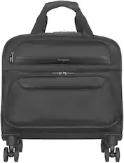 Front. Targus - 16" 4-Wheel Rolling Laptop Case - Black.