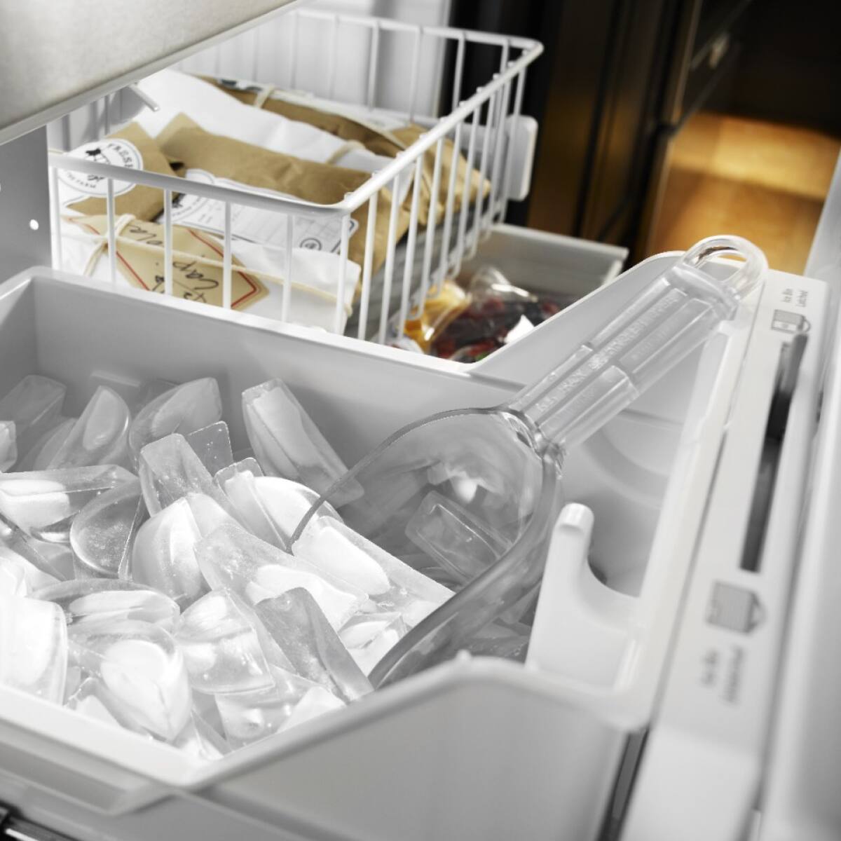 Alt View 6. KitchenAid - KitchenAid - 22 cu. ft. 36-Inch Width Counter Depth French Door Refrigerator with Interior Dispense .- Stainless Steel - Stainless Steel.