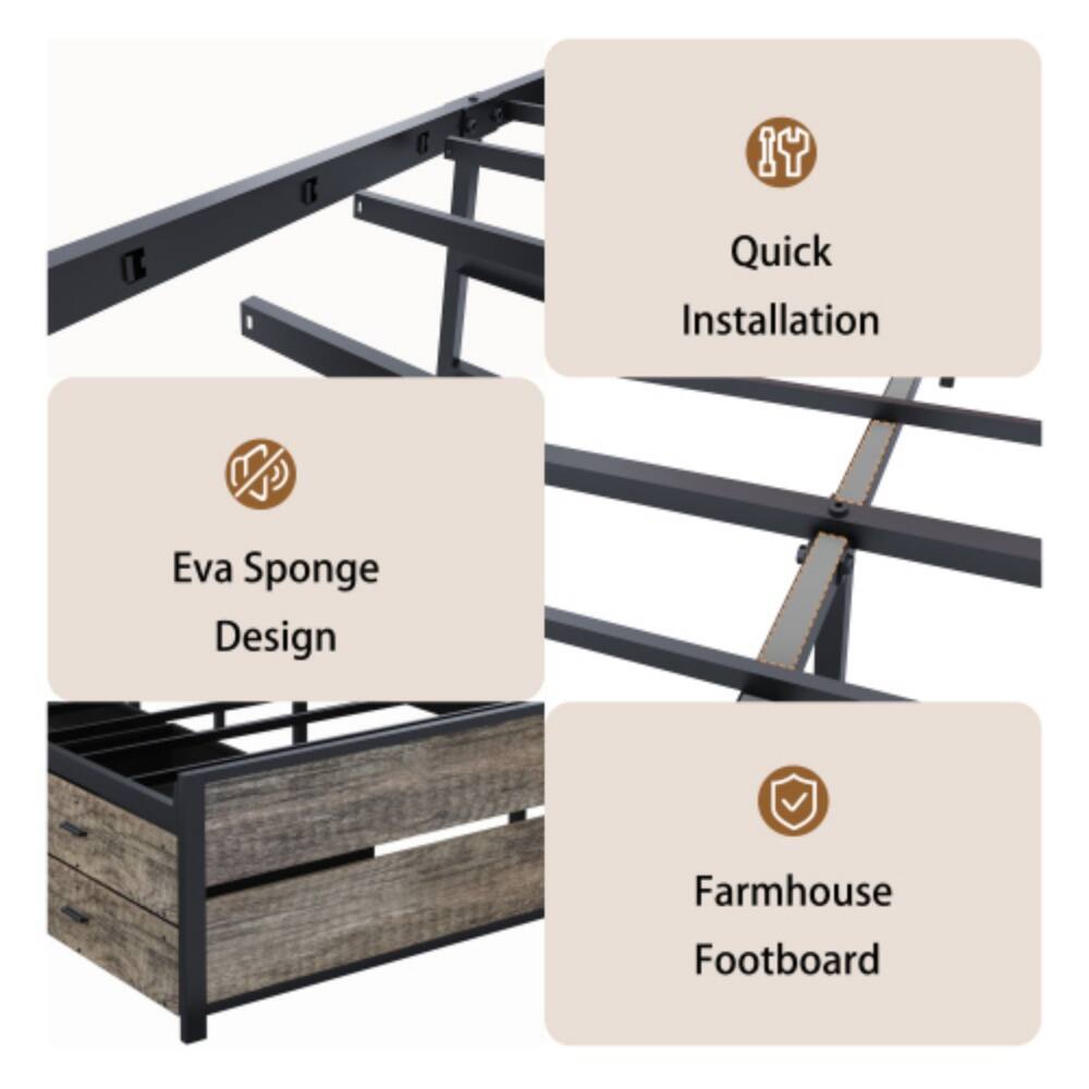 Quick Installation  
Eva Sponge Design  
Farmhouse Footboard