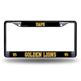 Rico Industries - Arkansas Pine Bluff Golden Lions Black Metal License Plate Frame - Multi