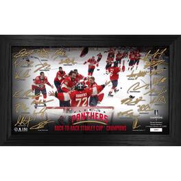 Highland Mint - Florida Panthers 2025 Stanley Cup Champions 12" x 20" Signature Celebration Frame - Multicolor