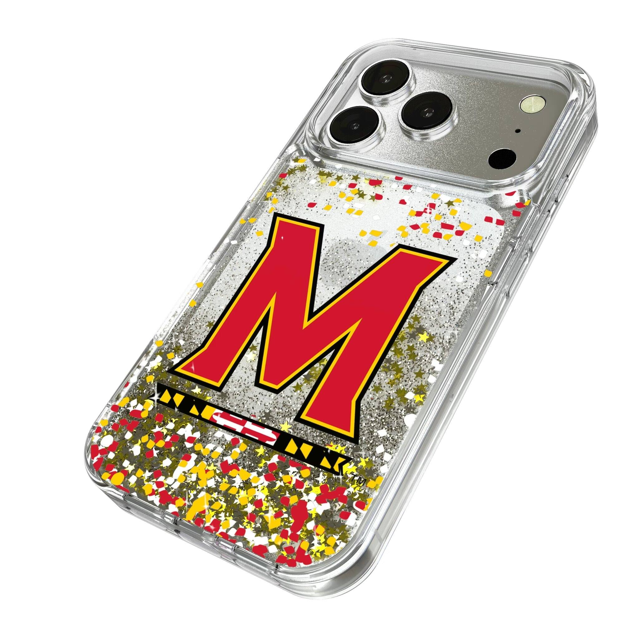 Alt View 1. Keyscaper - Maryland Terrapins iPhone Glitter Case with Confetti Design - 13 - Multicolor.