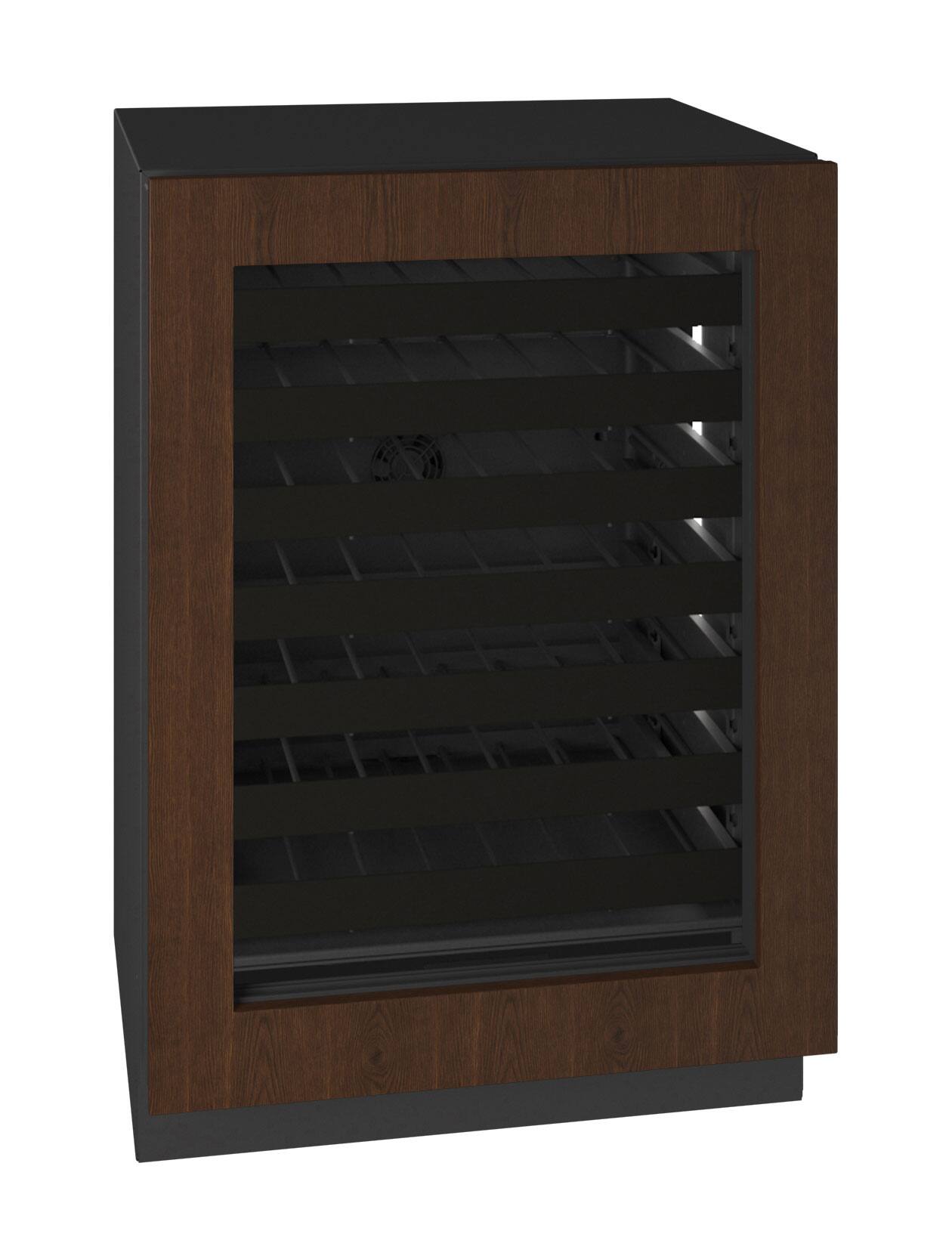 Angle. U-Line - U-Line 24"W. 5.1 Cu.Ft. Built-In Wine Refrigerator-Panel Ready Frame/Glass - Integrated Frame.