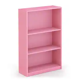 Furinno - JAYA Simple Home 3-Tier Adjustable Shelf Bookcase - Pink