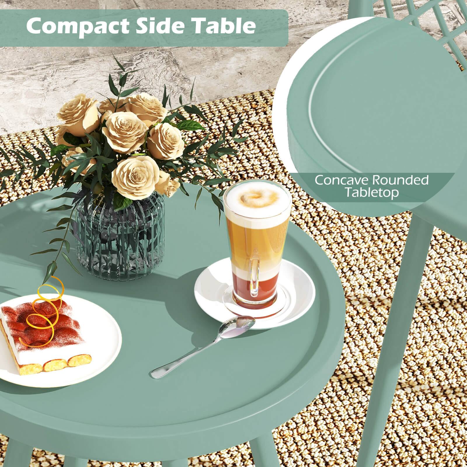 Compact Side Table  
Concave Rounded Tabletop