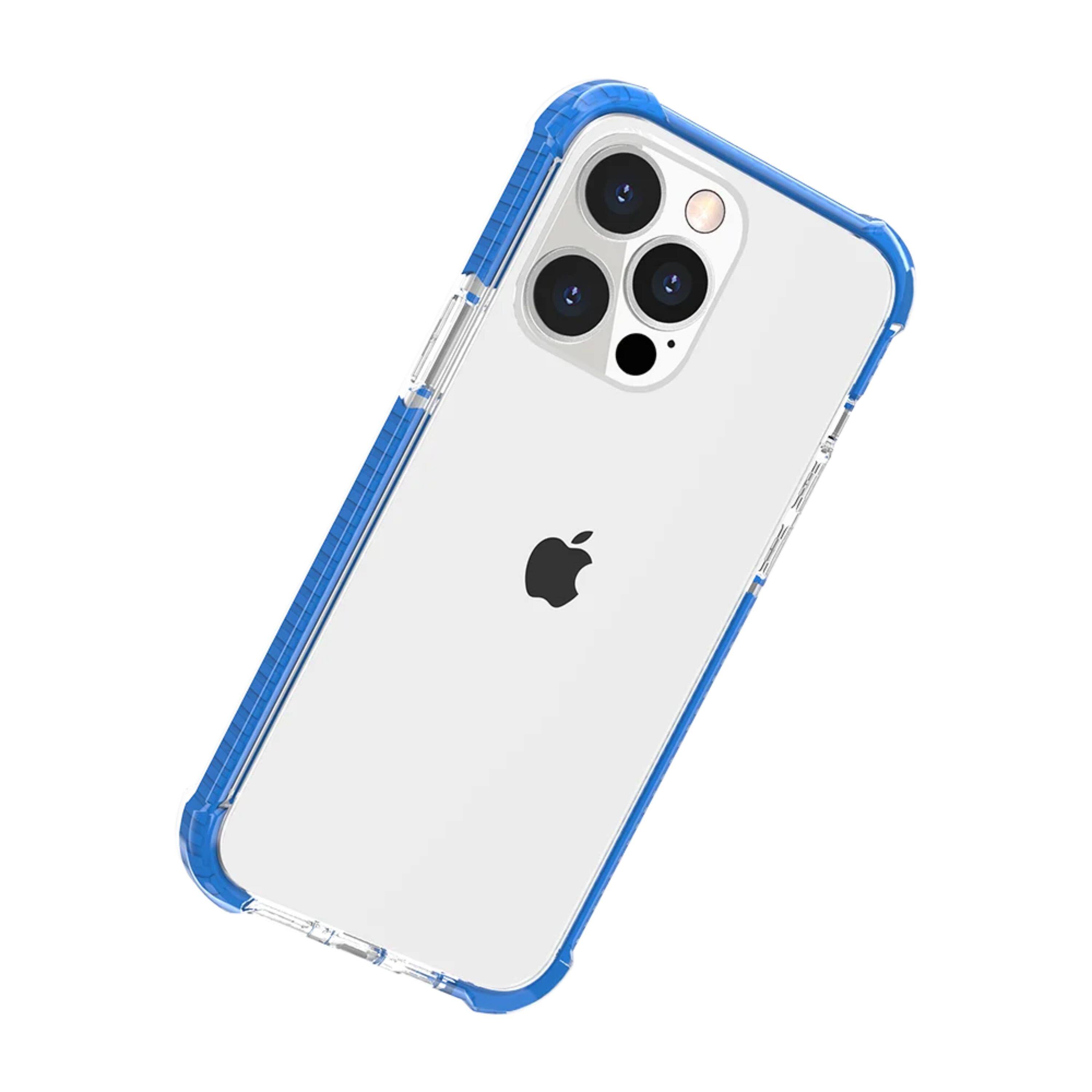 Left. Kitcheniva - Shockproof Acrylic Transparent Phone Case With 2 Pcs Screen Protectors For iPhone 15 Pro Max Blue - Blue.