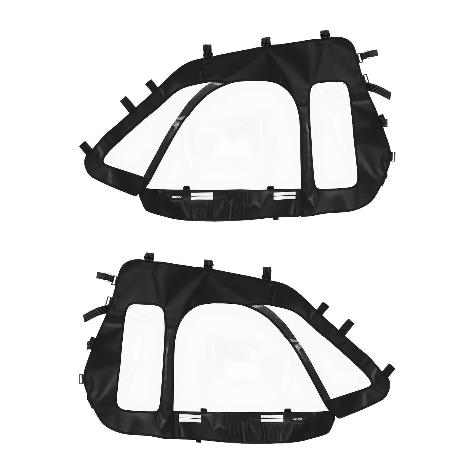 Alt View 5. VEVOR - Cab Enclosure Upper Doors, Compatible with Polaris RZR XP 1000/XP Turbo 2014-2023, Soft Upper Doors, Windproof Upgraded - Black.