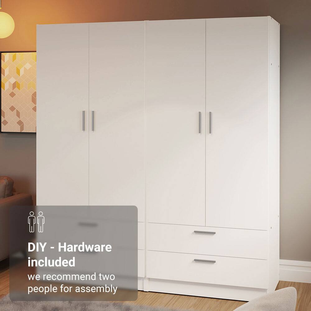 DIY - Hardware included  
we recommend two people for assembly