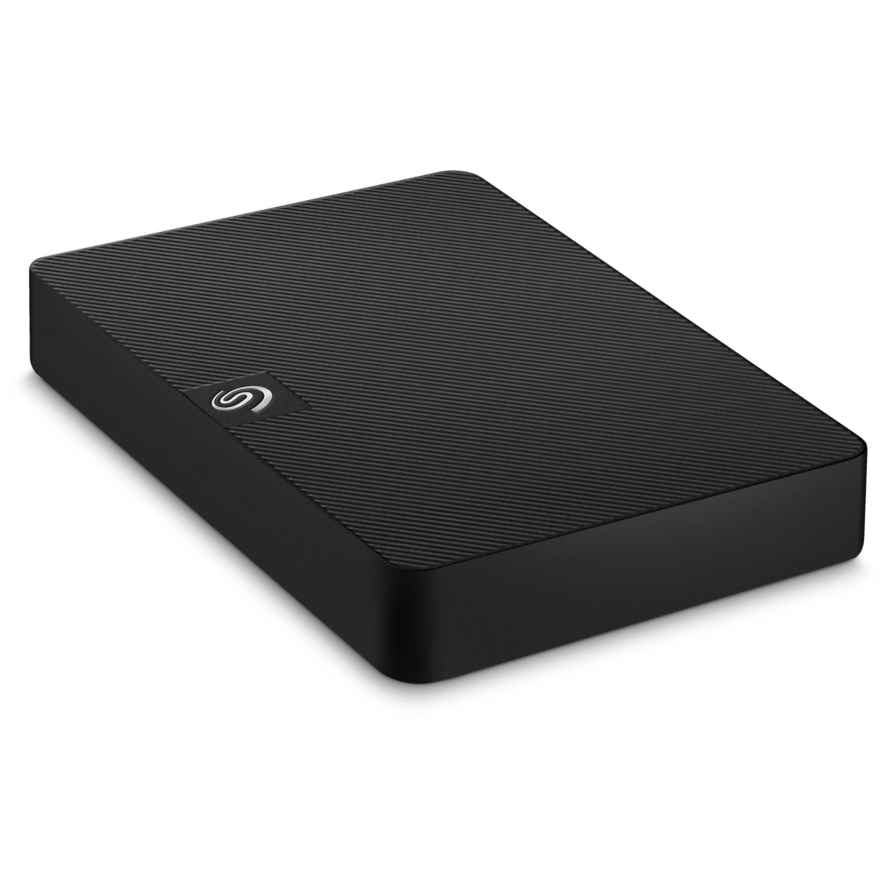 Angle. Seagate - Expansion 4TB External USB 3.0 Portable Hard Drive with Rescue Data Recovery Services - Black.
