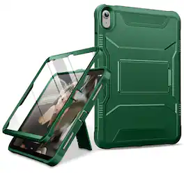 DTTO - Shockproof Case for iPad 11-inch (2025) & 10.9-inch (2022) with Built-in Screen Protector, Full Body Protective Cover - Viridian Green