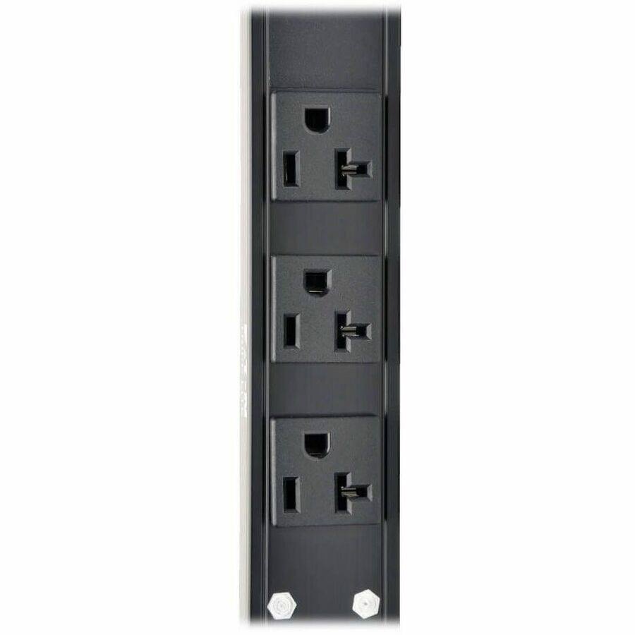 Alt View 2. Tripp Lite - Tripp Lite by Eaton PDU 2kW Single-Phase Local Metered PDU 100-127V Outlets (36 5-15/20R) L5-20P/5-20P adapter 0U - Black.