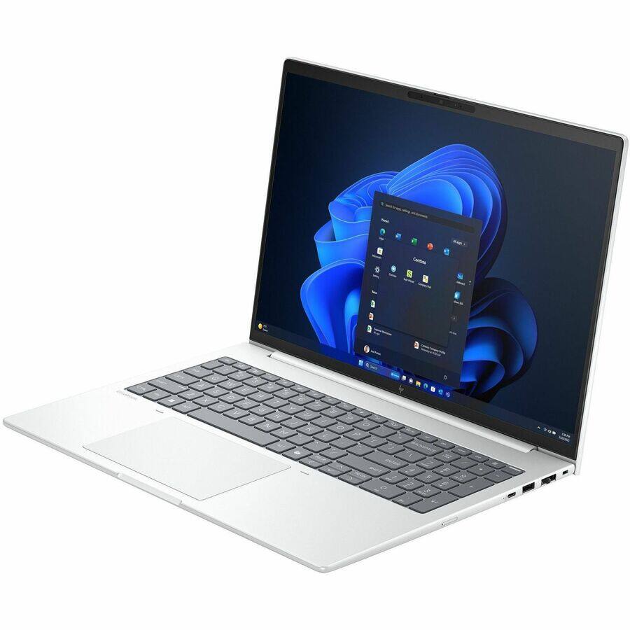 Alt View 5. HP - HP EliteBook 8 G1i 16" Touchscreen Notebook - WUXGA - 60 Hz - Intel Core Ultra 5 225U - 16 GB - 512 GB SSD - English - Meteor Silver.
