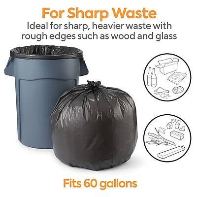 For Sharp Waste  
Ideal for sharp, heavier waste with rough edges such as wood and glass  

Fits 60 gallons