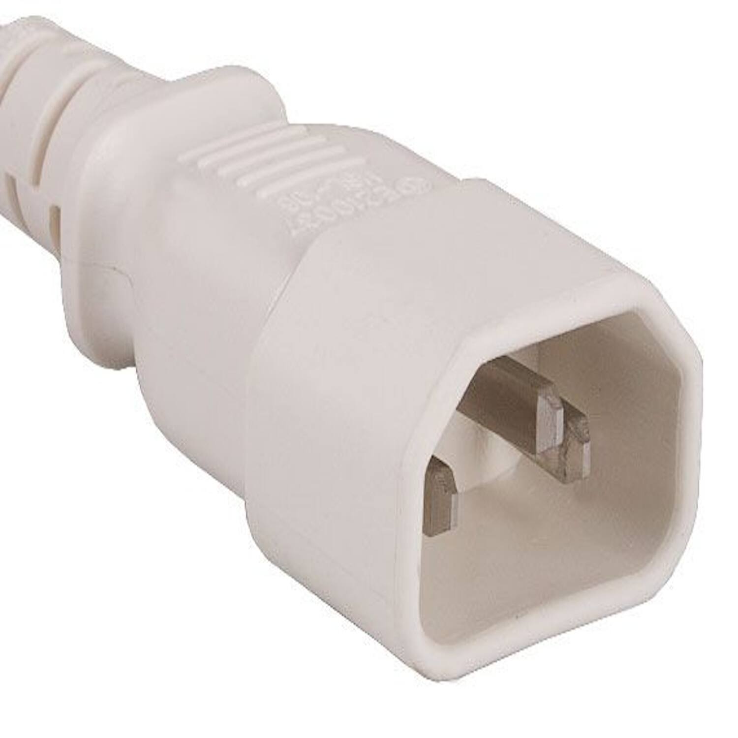 Left. Sanoxy - SANOXY Cables and Adapters; 4ft 14 AWG 15A 250V Power Cord (IEC320 C14 to IEC320 C19), White - White.