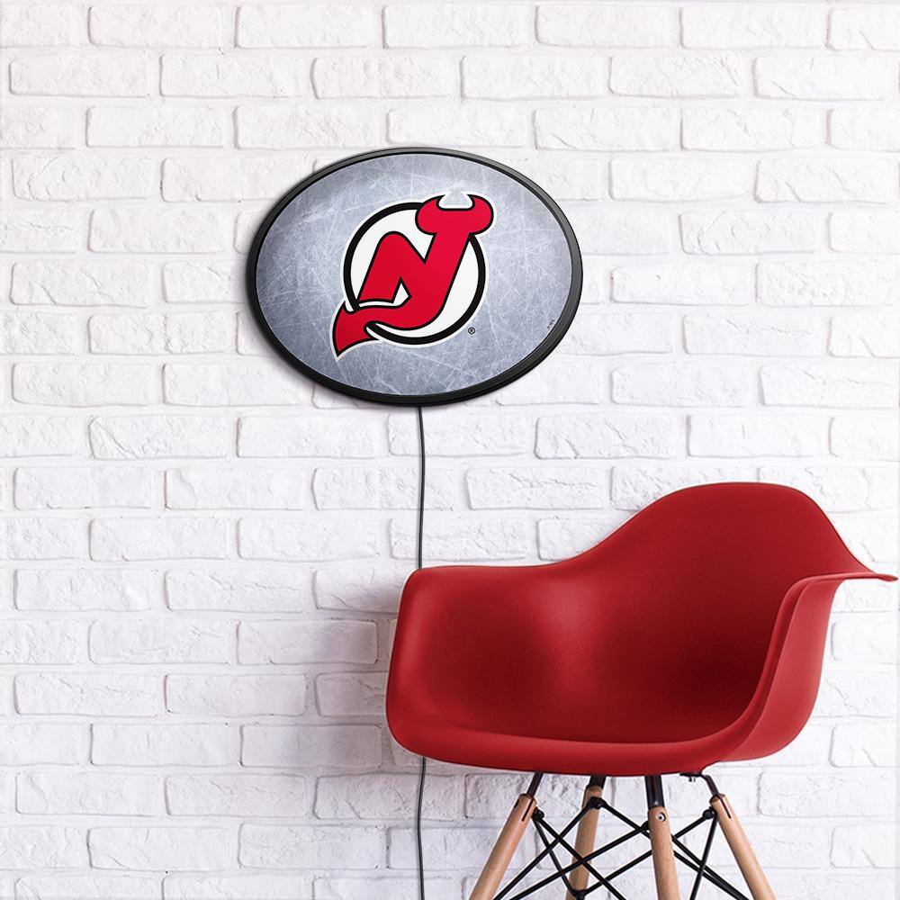 Alt View 3. The Fan-Brand - New Jersey Devils 18'' x 14'' Team Slimline Illuminated Wall Sign - Multicolor.