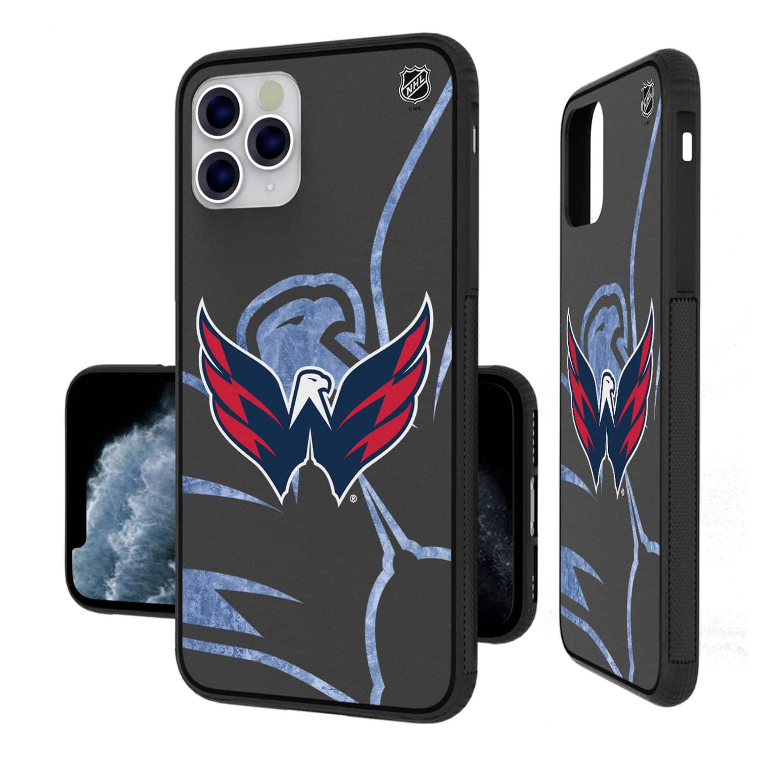 Keyscaper - NHL - Washington Capitals iPhone Tilt Bump Ice Case - 16 Pro Max - Multicolor