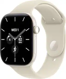 Apple Watch Series 12 (GPS + Cellular) 46mm Ceramic Case with Sand Sport Band - M/L - Pearl White (Verizon) - (2026)