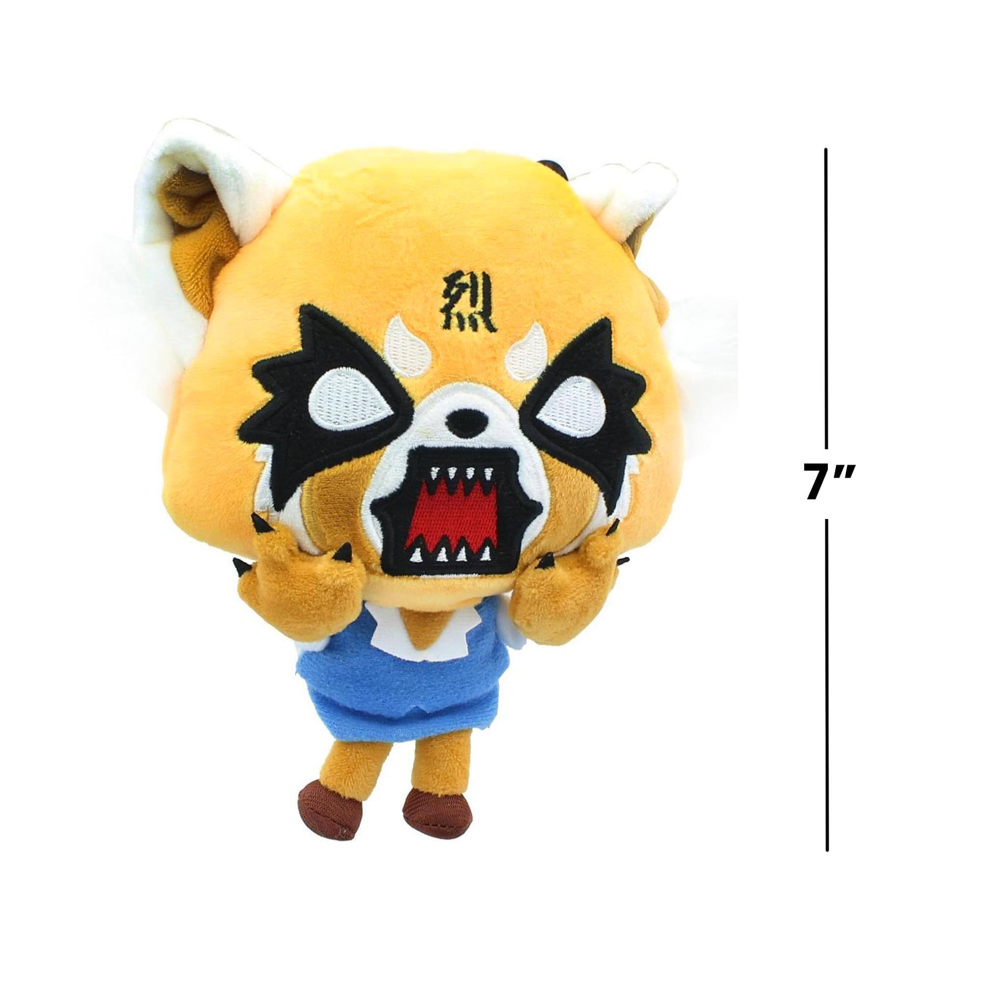 Alt View 2. Enesco - Aggretsuko Rage Face 7 Inch Collectible Plush - Orange.