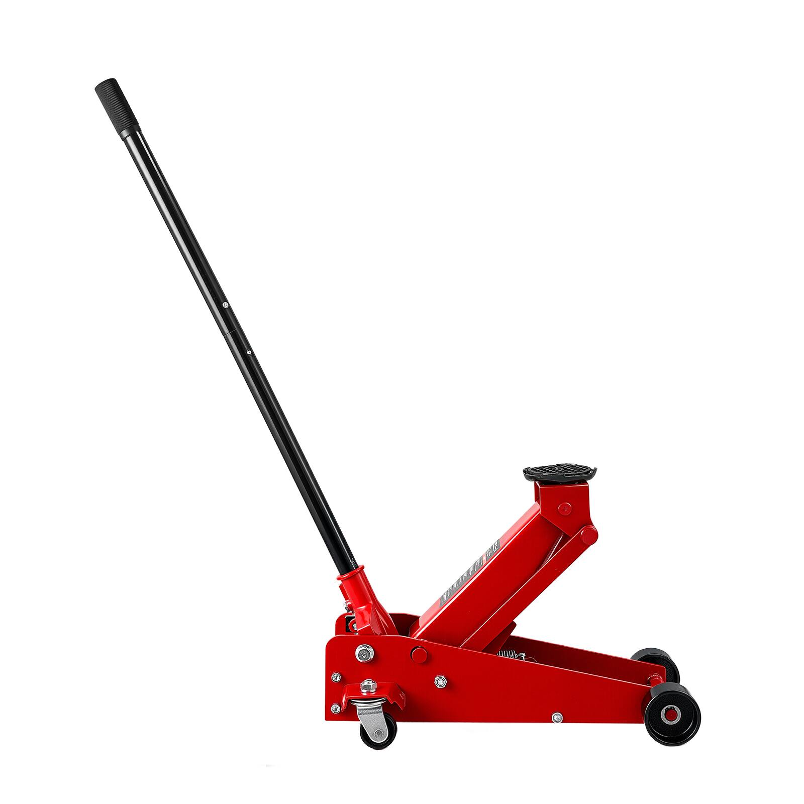 Alt View 5. VEVOR - Low Profile Floor Jack, 3 Ton (6614 lbs) Capacity, Steel Racing Floor Jack with Single Piston Quick Lift Pump, Hydraulic - Black;Yellow.
