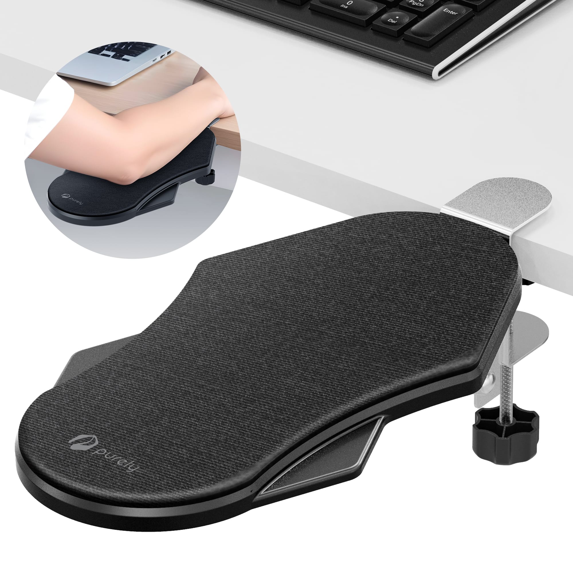 Delton - Purely E5720 Desk Arm/Elbow Support Extender - Black
